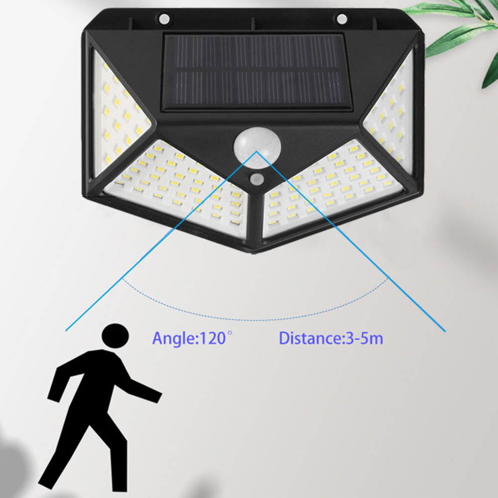 Lumière solaire extérieure de jardin de capteur de mouvement du PIR à télécommande de Led très brillante
